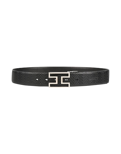 HACKETT Leather belt Black Leather