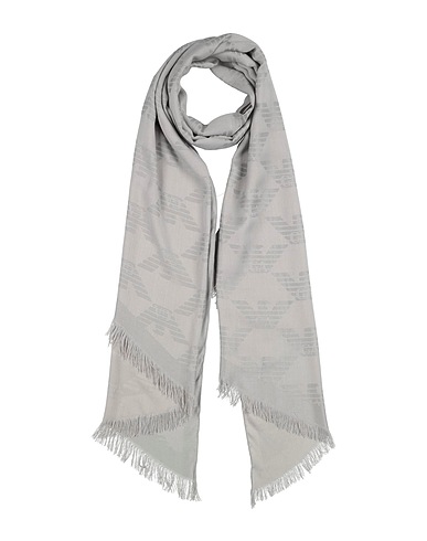 EMPORIO ARMANI Scarves and foulards Light grey 71% Viscose, 29% Polyester