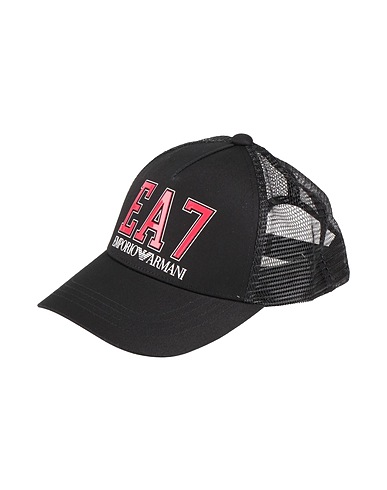 EA7 Hat Black 100% Cotton