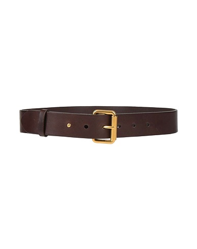 SAINT LAURENT Regular belt Dark brown Leather