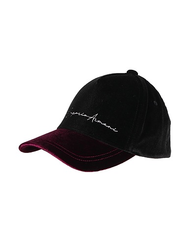 EMPORIO ARMANI Hat Black 92% Polyester, 8% Elastane
