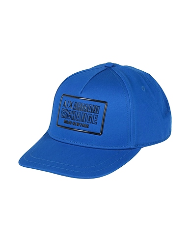 ARMANI EXCHANGE Hat Bright blue 100% Cotton