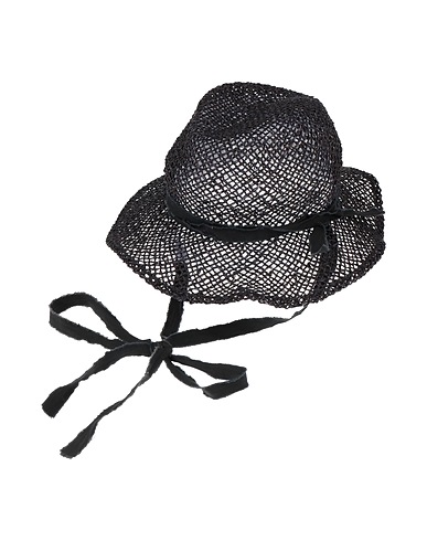 SCHA Hat Black 100% Straw, Cotton