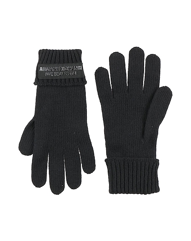 ARMANI EXCHANGE Gloves Black 80% Wool, 20% Polyamide