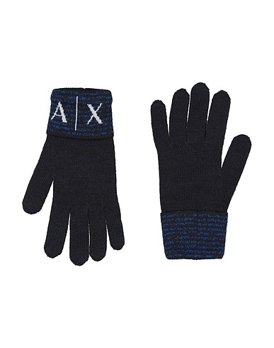 ARMANI EXCHANGE Guanti Blu navy 70% Acrilico, 30% Lana