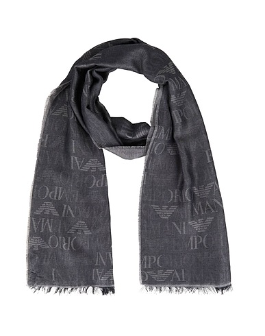 EMPORIO ARMANI マフラー＆スカーフ チャコール レーヨン 67% / レーヨン 33%