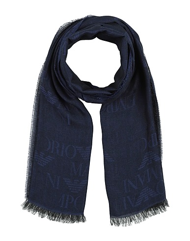 EMPORIO ARMANI Scarves and foulards Midnight blue 67% Viscose, 33% Modal