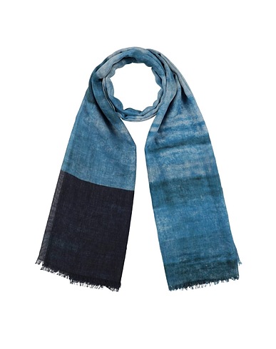EMPORIO ARMANI Sciarpe e foulard Blu navy 50% Modal, 50% Cotone