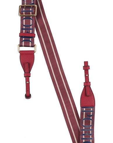EMPORIO ARMANI Bag accessories & charms Garnet Textile fibers, Leather