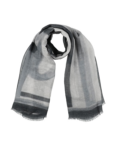 EMPORIO ARMANI Scarves and foulards Grey 56% Modal, 41% Linen, 3% Silk