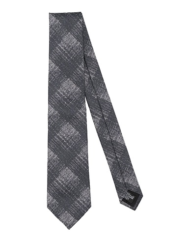EMPORIO ARMANI Ties and bow ties Charcoal 100% Silk