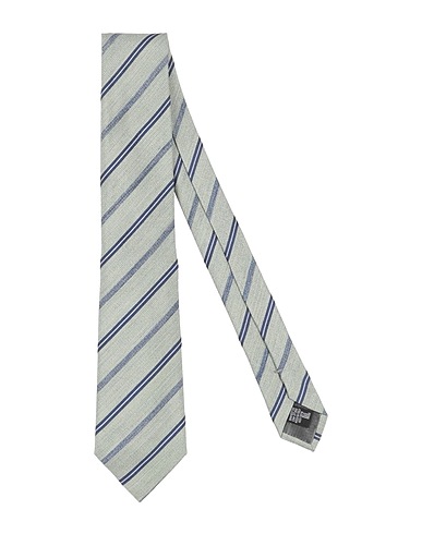 EMPORIO ARMANI Ties and bow ties Sage green 100% Silk