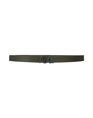 ARMANI EXCHANGE Leather belt Dark green 100% Regenerated leather