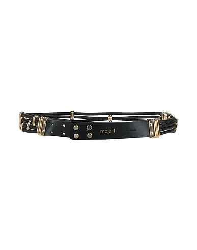 MAJE Regular belt Black Cow leather, Copper, Polyurethane
