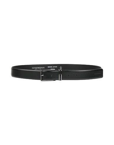 EMPORIO ARMANI Leather belt Black Leather