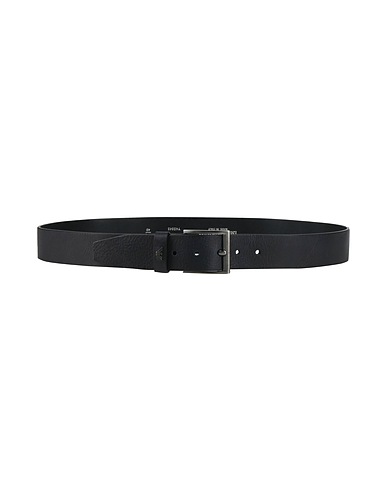 EMPORIO ARMANI Leather belt Midnight blue 100% Cow leather