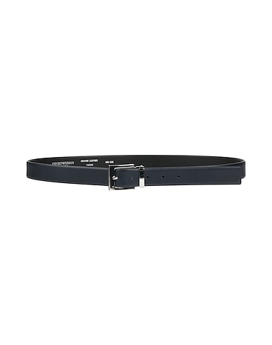 EMPORIO ARMANI Leather belt Midnight blue Leather