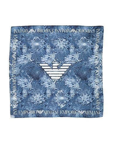 EMPORIO ARMANI Écharpes et foulards Bleu 100% Soie
