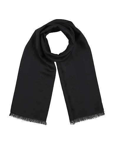 EMPORIO ARMANI Scarves and foulards Black 37% Acrylic, 33% Modal, 27% Wool, 3% Cashmere