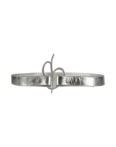 BLUMARINE Regular belt Silver Leather