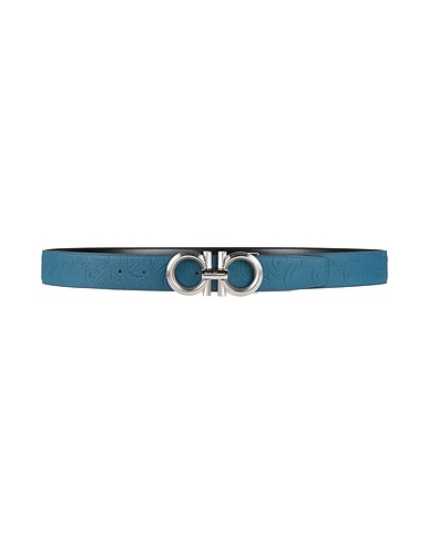 FERRAGAMO Fabric belt Blue Textile fibres