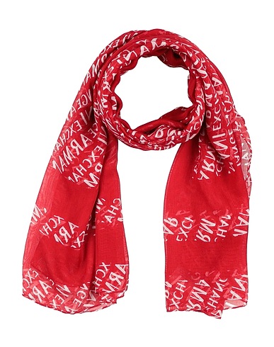 ARMANI EXCHANGE Scarves and foulards Red 100% Modal