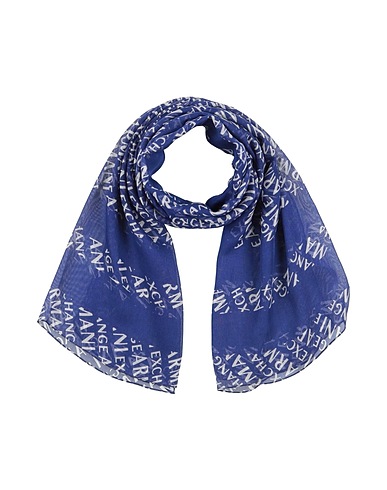 ARMANI EXCHANGE Scarves and foulards Blue 100% Modal