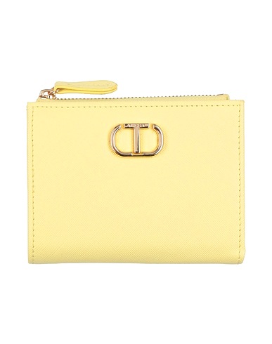 TWINSET Wallet Yellow Textile fibers