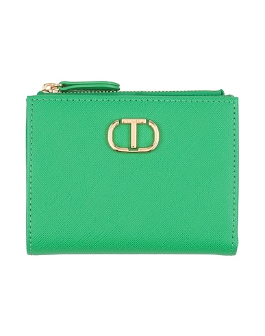 TWINSET Wallet Green Textile fibres