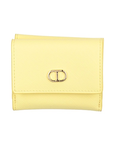 TWINSET Wallet Yellow Textile fibres