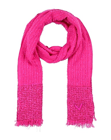 VALENTINO GARAVANI Scarves and foulards Fuchsia 57% Cashmere, 30% Synthetic fibers, 7% Metallic fiber, 5% Wool, 1% Silk