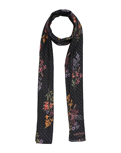TWINSET Scarves and foulards Black 85% Modal, 15% Wool