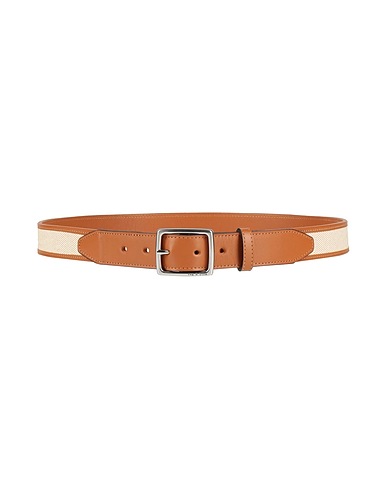RAG & BONE Belts Ivory Leather, Textile fibers