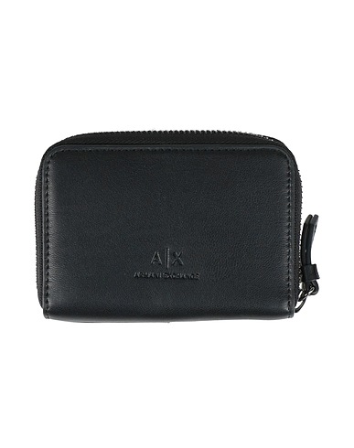 ARMANI EXCHANGE Wallet Black 100% Polyester, Polyurethane