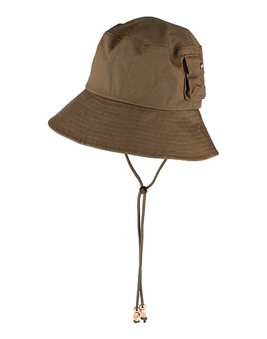 MAJE Hat Military green 100% Cotton