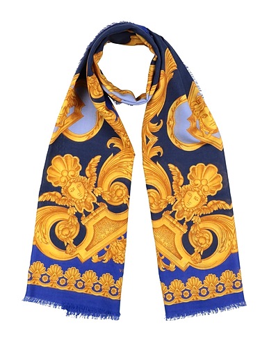 VERSACE Sciarpe e foulard Blu 54% Modal, 40% Cotone, 6% Cachemire