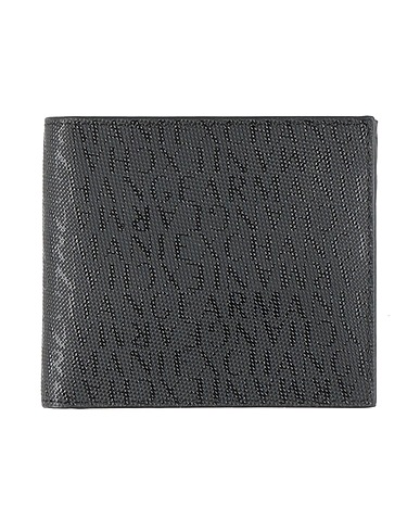 ARMANI EXCHANGE Brieftasche Schwarz 70% Polyester, 30% Baumwolle, PVC - Polyvinylchlorid, Rindsleder