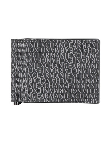 ARMANI EXCHANGE Wallet Black 70% Polyester, 30% Cotton, PVC - Polyvinyl chloride, Cow leather