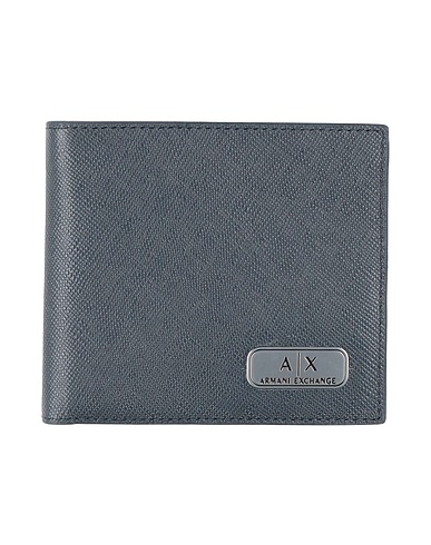 ARMANI EXCHANGE Wallet Midnight blue 100% Cow leather