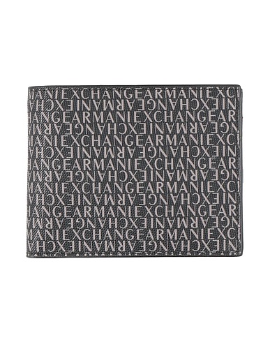 ARMANI EXCHANGE Wallet Black 70% Polyester, 30% Cotton, PVC - Polyvinyl chloride, Cow leather