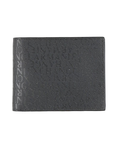 ARMANI EXCHANGE Wallet Black 70% Polyester, 30% Cotton, PVC - Polyvinyl chloride, Cow leather
