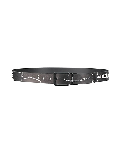 ARMANI EXCHANGE Leather belt Black Leather