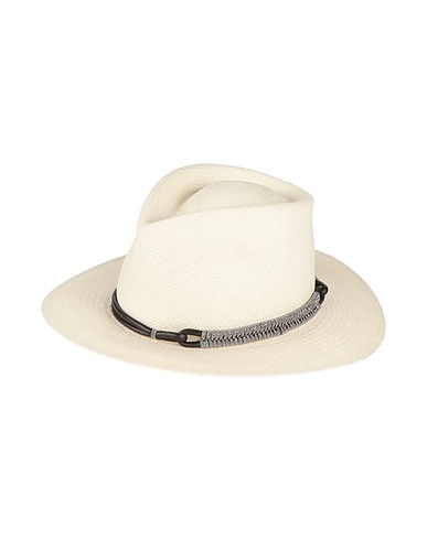 BRUNELLO CUCINELLI Hat Ivory 100% Straw