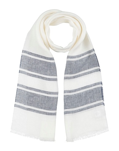 BRUNELLO CUCINELLI Scarves and foulards BIANCO 100% Linen