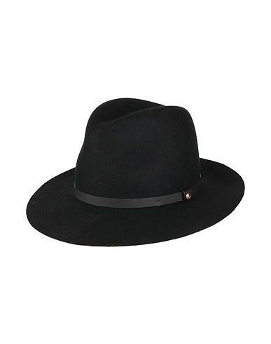 RAG & BONE Hat Black 100% Wool, Cow leather