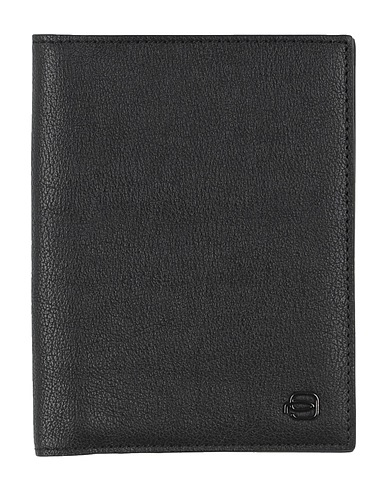 PIQUADRO Document holder Black Leather
