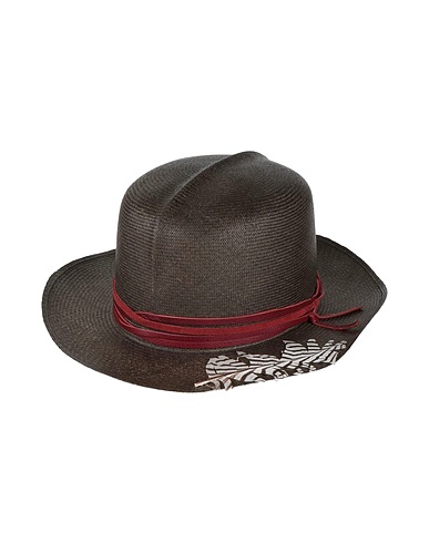 BORSALINO Mützen & Hüte Dunkelbraun 100% Stroh