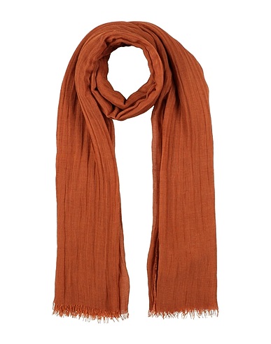 RICK OWENS Scarves and foulards Rust 50% Modal, 42% Linen, 8% Silk