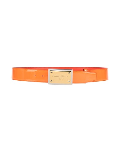 DOLCE&GABBANA Leather belt Orange 100% Calfskin