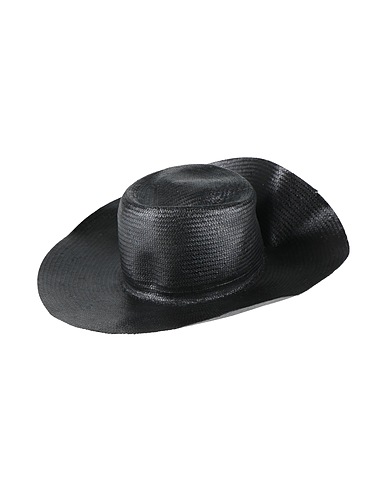 EMPORIO ARMANI Sombrero Negro 100% Hilo de papel
